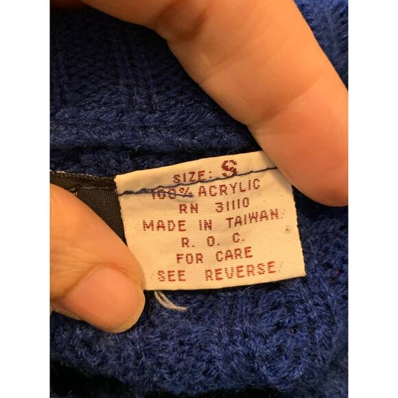 Country Roads blue buttoned cardigan sweater size small - Picture 4 of 11